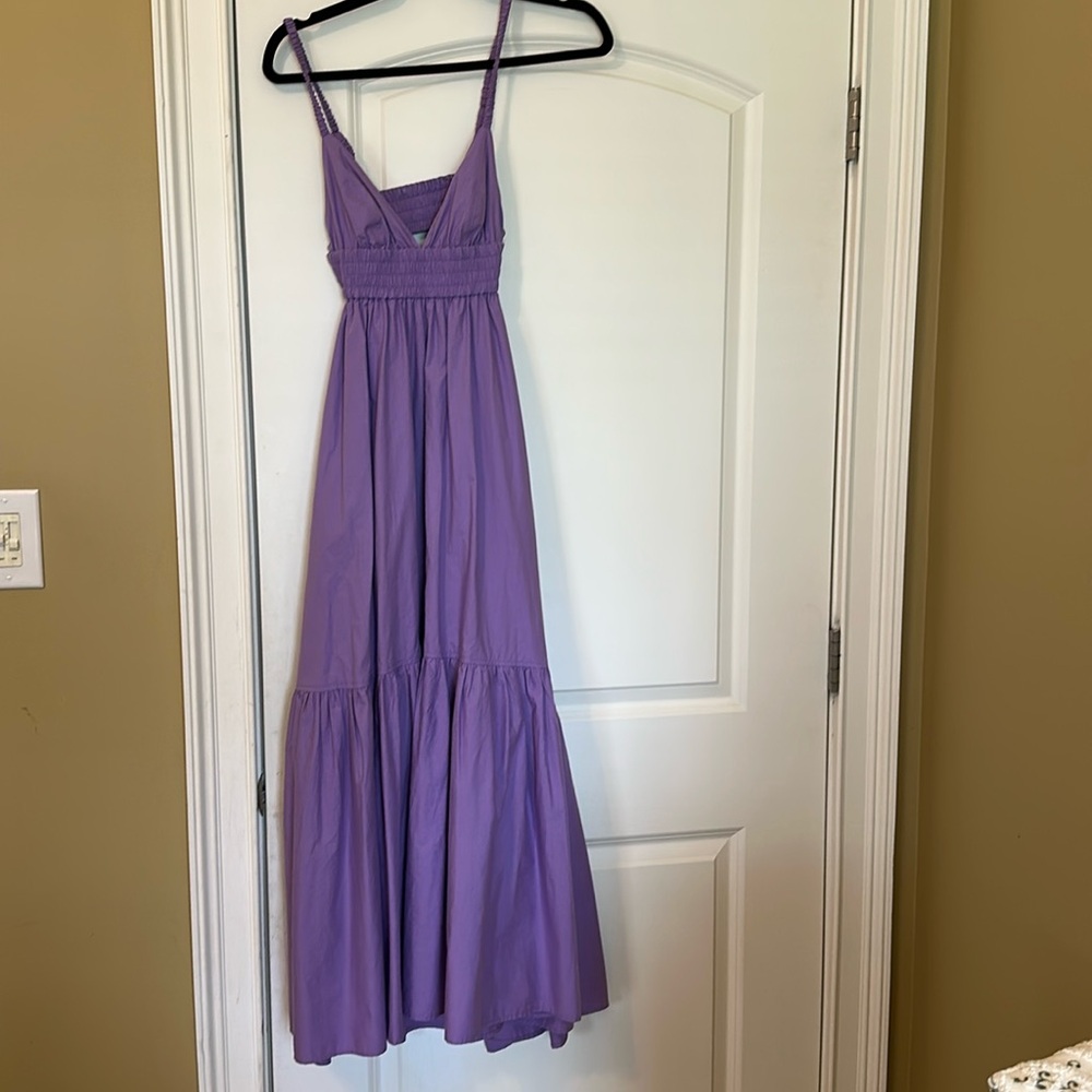 A.L.C sundress purple Size 2 100% crisp cotton